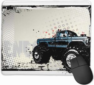 Motif Truck Rectangle Personalized Mousepad Non-Slip Base Rubber Mouse Pads for