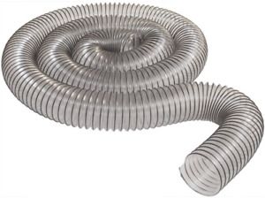 4&#034; x 10&#039; CLEAR PVC DUST COLLECTION HOSE BY PEACHTREE WOODWORKING PW375