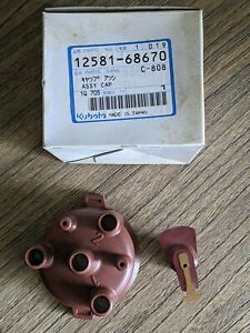 Genuine Kubota 3-Cyl Distributor Cap &amp; Rotor Part #12581-68670