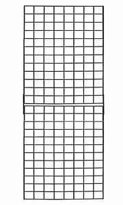 Black 2&#039; X 6&#034; Wire Grid Kit - (2) 2&#039; X 3&#034; Panels