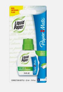 Papermate LIQUID PAPER White Out Correction Tape Fast Dry Smooth Coverage .74oz