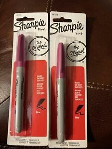 New !! Lot Of 2 Pink Sharpies Never Used New Pink Sharpies