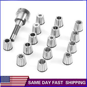 Er40 Collet Chuck R8 Shank With 15 Pc Collets SetFor CNC Milling Lathe Tool 47