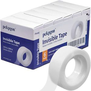 Transparent Tape Invisible Tape Clear Tape for Office Home School Use, 3/4 x 100