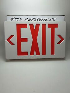 TCP Compact Exit Sign new Letter Red LED Emergency Exit Light Sign 2 Sided (S2)