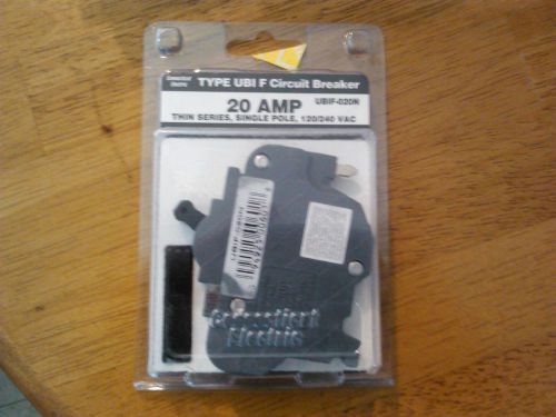 TYPE UBI F CIRCUIT BREAKER 20 AMP