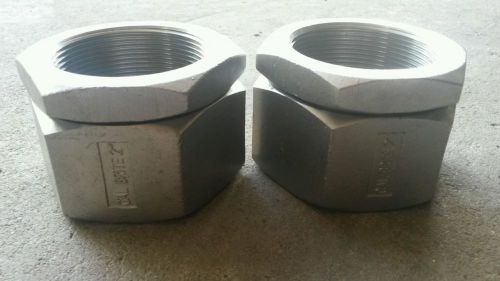 Lot of 2 Stainless Steel 2&#034; Cal Brite 3 Piece Couplings