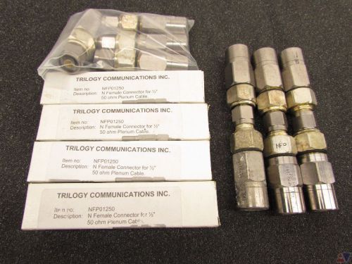 Trilogy nmp01250/nfp01250 (14) m/f connectors for 1/2in 50 ohm aircell cables for sale