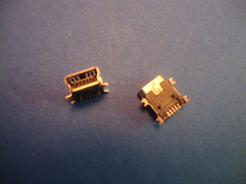 5 Pcs New Micro USB Mini 5-Pin Female Jack for PDA, Cell Phone Charging Port