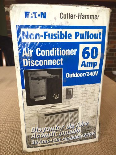 Non-Fusible Pullout Air Conditioner Disconnect, 60 amp