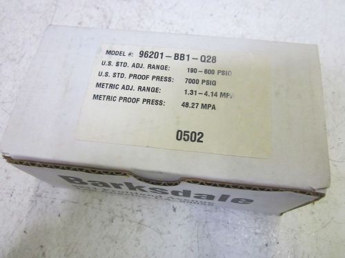 BARKSDALE 96201-BB1-Q28 PRESSURE SWITCH 5A 125/250VAC *NEW IN A BOX*