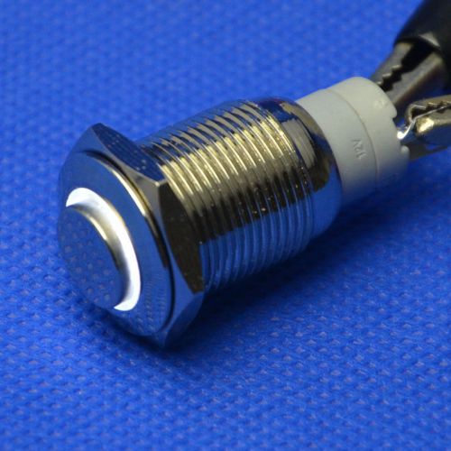 16mm white annular circle led latching push button switch dc 12v angel eye car for sale