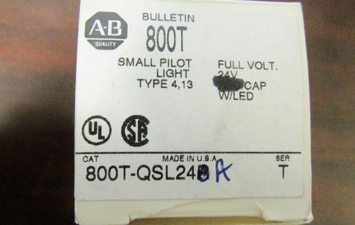 ALLEN BRADLEY Amber Lens LED Indicating Pilot Light 24V 800T QSL24A