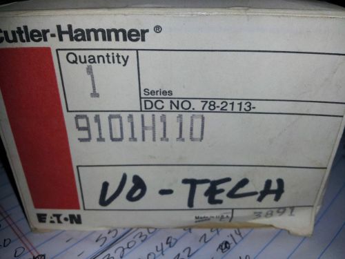 Cutler hammer 9101h110 new in box 1 pole manual starter with pilot light #b14 for sale
