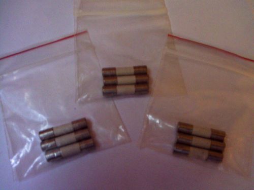 Cooper bussman buss abs-5, abs-10, abs-20 fuse assortment lot 9 pieces for sale