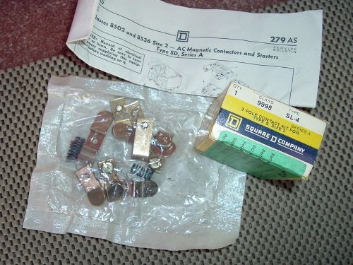 NEW IN BOX  Square D 9998SL4 3 Pole Size 2 Contact Kit NIB 9998 SL4 SEALED BAGS