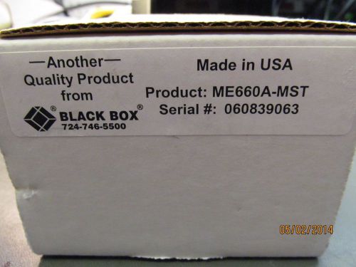 Black box me660a-mst flexpoint rs-232 to fiber converter for sale
