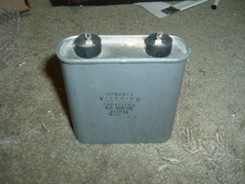 Sprague Vitamin Q capacitor 8.0-600 VDC