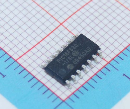 25 pcs/lot IC PIC16F630-I/SL, 14-Pin, Flash-Based 8-Bit CMOS Microcontroller