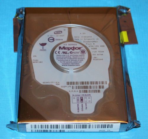 MAXTOR 40 GB HARD DISK DRIVE - DIAMONDMAX PLUS 8 - 3.5 SERIES - NAR61HA0 - 40GB