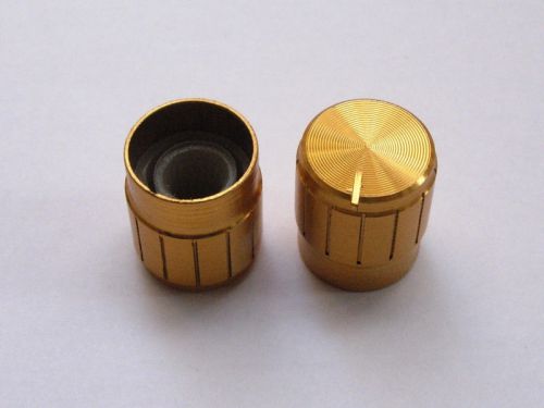 50pcs aluminum gold knobs volume tone control knob 17mmx15mm for sale