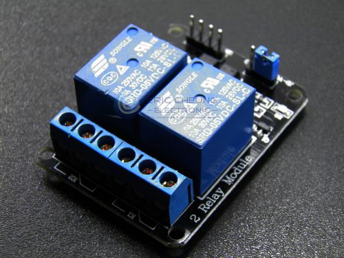 1pc DC5V 2 Relay Driver Module Expansion board with optocoupler protection 13