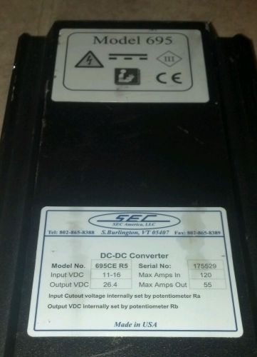 Sec america model 695ce 12 vdc to 24 vdc /1320 watts of output power for sale
