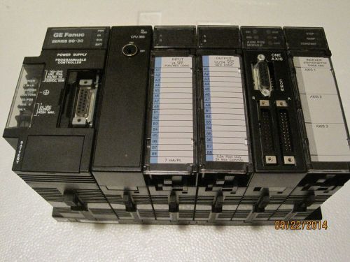 Ge fanuc 90-30 complete 5 slot control rack 350 cpu digital motor axis indexer for sale