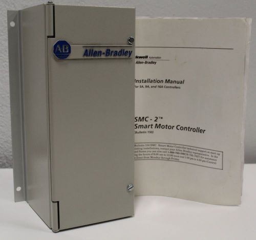 New Allen Bradley SMC-2 Smart Motor Controller w/ Enclosure 150-A09JB &amp; Manual