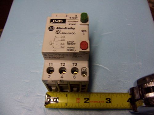 ALLEN-BRADLY OVERLOAD PROTECTED MANUAL 3 POLE W/ AUX CONTACT CAT 140-MN-0400