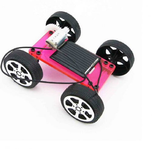 One set Red Model mini solar car diy for production technology toy diy fun