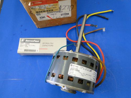 Trane general electric ge 1/4hp motor 5kcp39dg w/ge capacitor cpt 0255 for sale