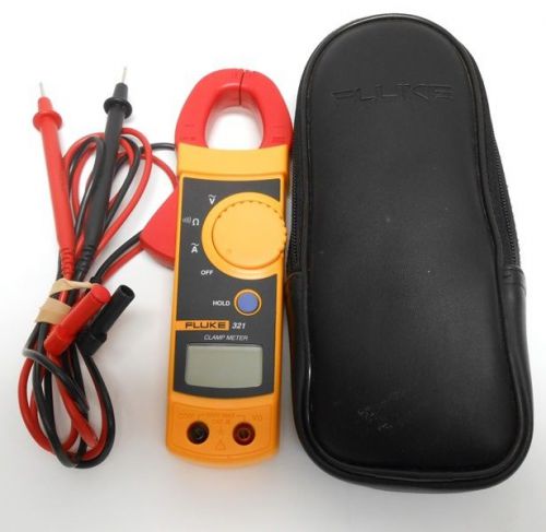Fluke 321 clamp meter with leads and case for sale