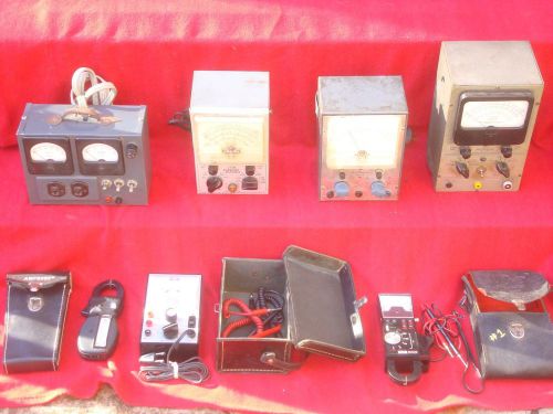 lot of (7) vintage analog multimeters Eico RCA Amprobe ICS 300c 232 VoltOhmystJr