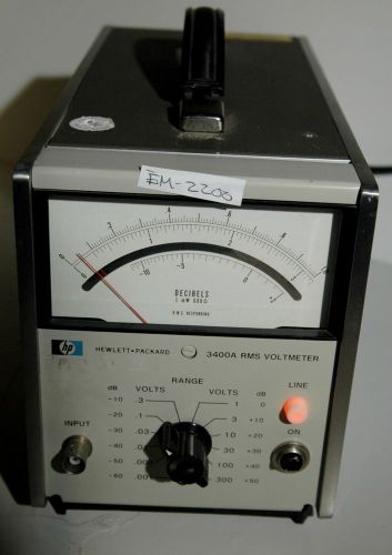 HP / Agilent 3400A RMS Voltmeter w/Power Cord *30 Day WARRANTY*