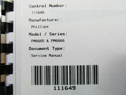 Philips PM6665 &amp; PM6666 Timer/Counters Service Manual