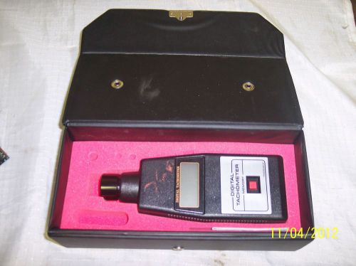 Digital tachometer traceable with memory &amp; strips bin # 21 for sale