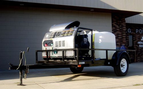 Hot water trailer mounted pressure washer, mobile cleaning equipment for sale