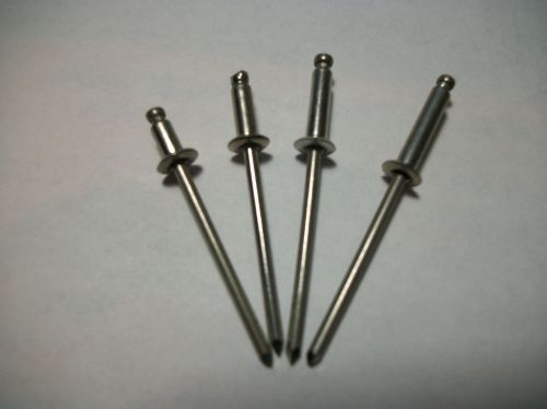 RIVETS, 100 stainless steel, pop type 4-2, 4-4, 4-6, 4-8  (25) each size