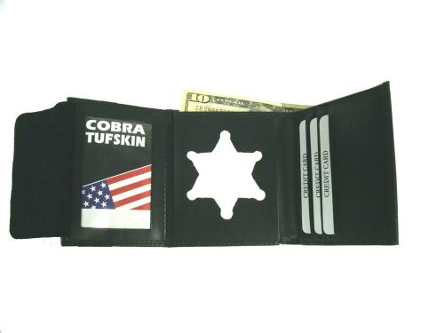 Colorado Police Badge  Wallet 6 point star recessed badge cut out CT-09 S-240
