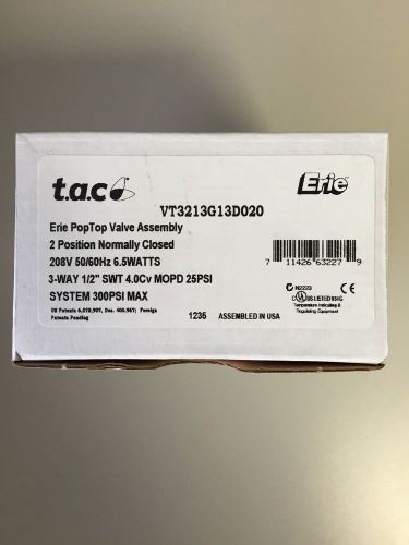 T.A.C./ERIE VT3213G13D020 POPTOP VALVE ASSEMBLY ~ NEW IN BOX