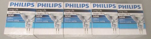 5 Philips MR16 Light Bulbs NIP 5 Philips MR16 Long Life Halogen Bulbs New 0818
