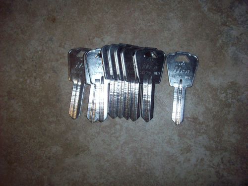 Lot of 9 ilco brand nh1/1177n(sub se1) keyblanks, for national and segal locks for sale