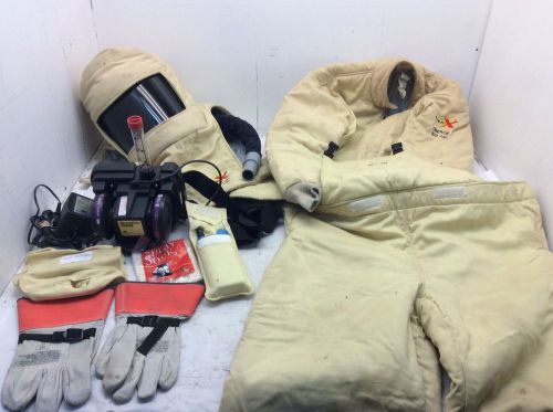 (1) used oberon arc 100 cal/cm? flash coverall xl suit  with ventilation system for sale