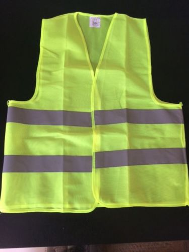 Double Banded Safety Vest Reflective Yellow with 2&#034; Strips  Size LARGE