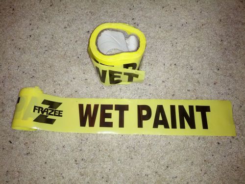 Frazee wet paint barricade banner plastic yellow for sale