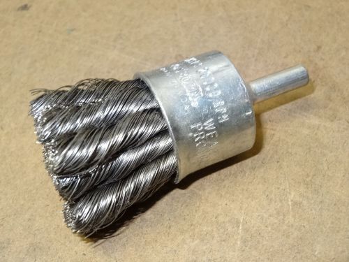 new OSBORN 30016, 1&#034; x 1/2&#034; Shank Abrasive Knotted .0104&#034; Wire End Brush USA