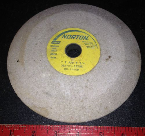 Norton Grinding Dish Wheel, Disc 7&#034; x 5/8&#034; x 3/4&#034; 32A703- I8VBE ME12608