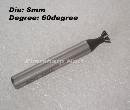 New HSS(M2) 8mmx60 degree dovertail cutter End mill 8 Flutes Milling Cutter