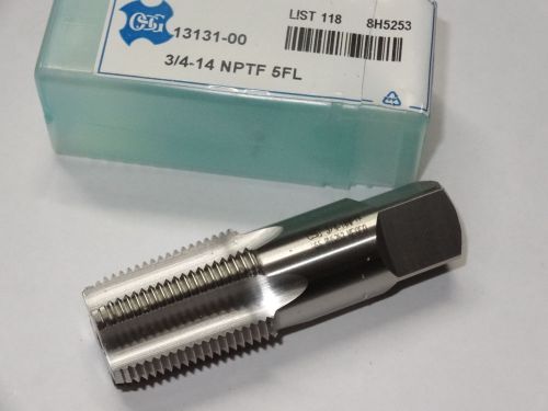 New osg 3/4-14 nptf 5fl flutes 3-1/4&#034; oal hss standard pipe tap edp 13131-00 for sale